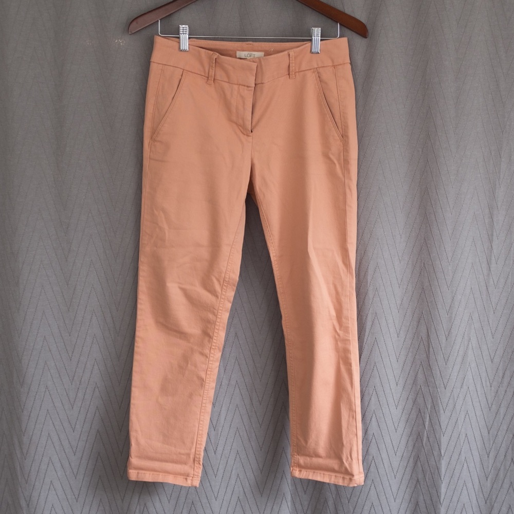 Loft Peach Cropped Pants 4P