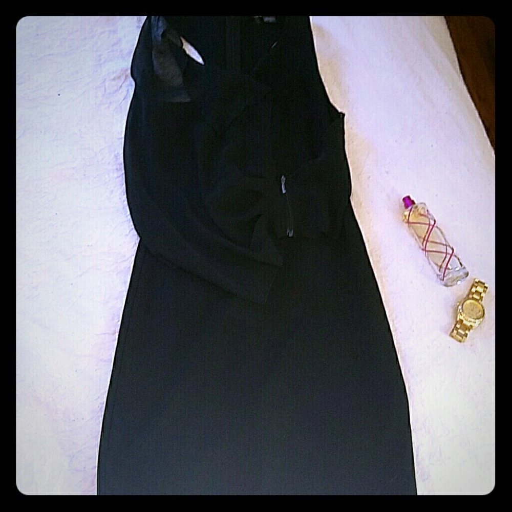 Armani Exchange form-fitting sleeveless dress