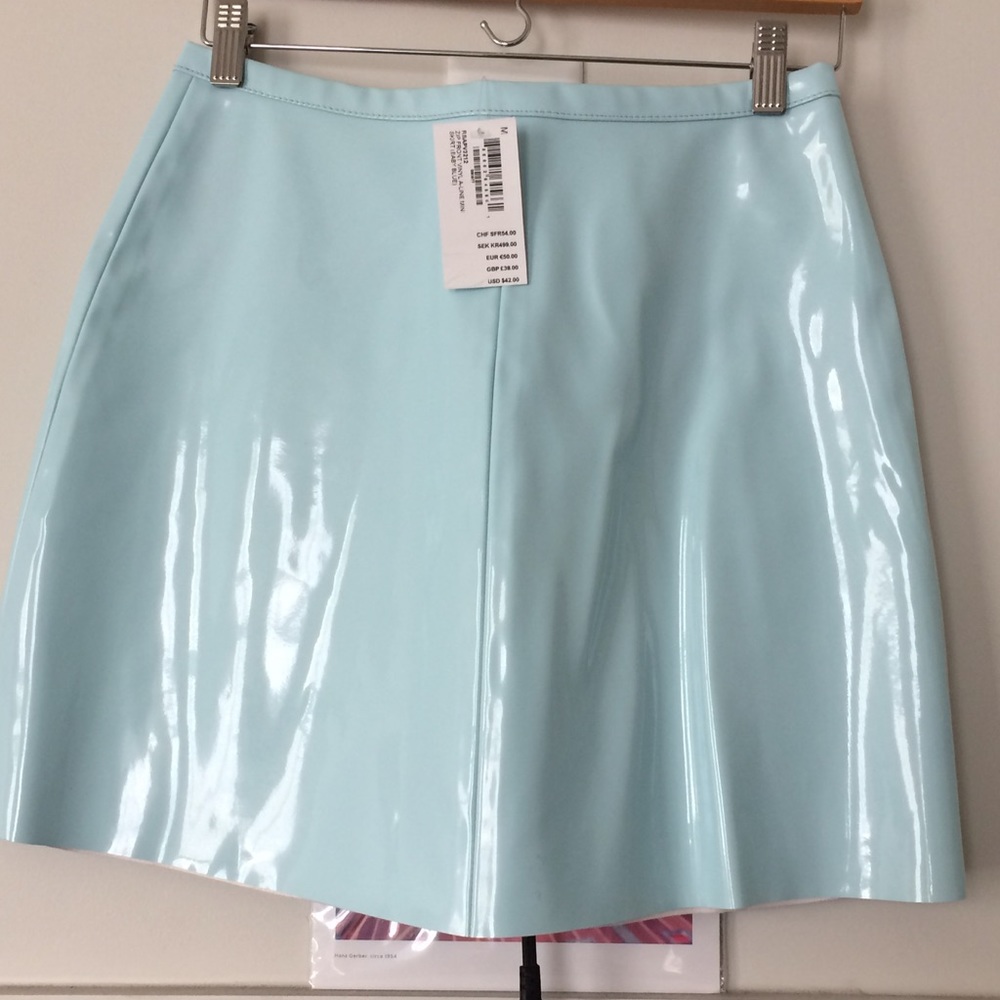 Zip front vinyl A-Line mini