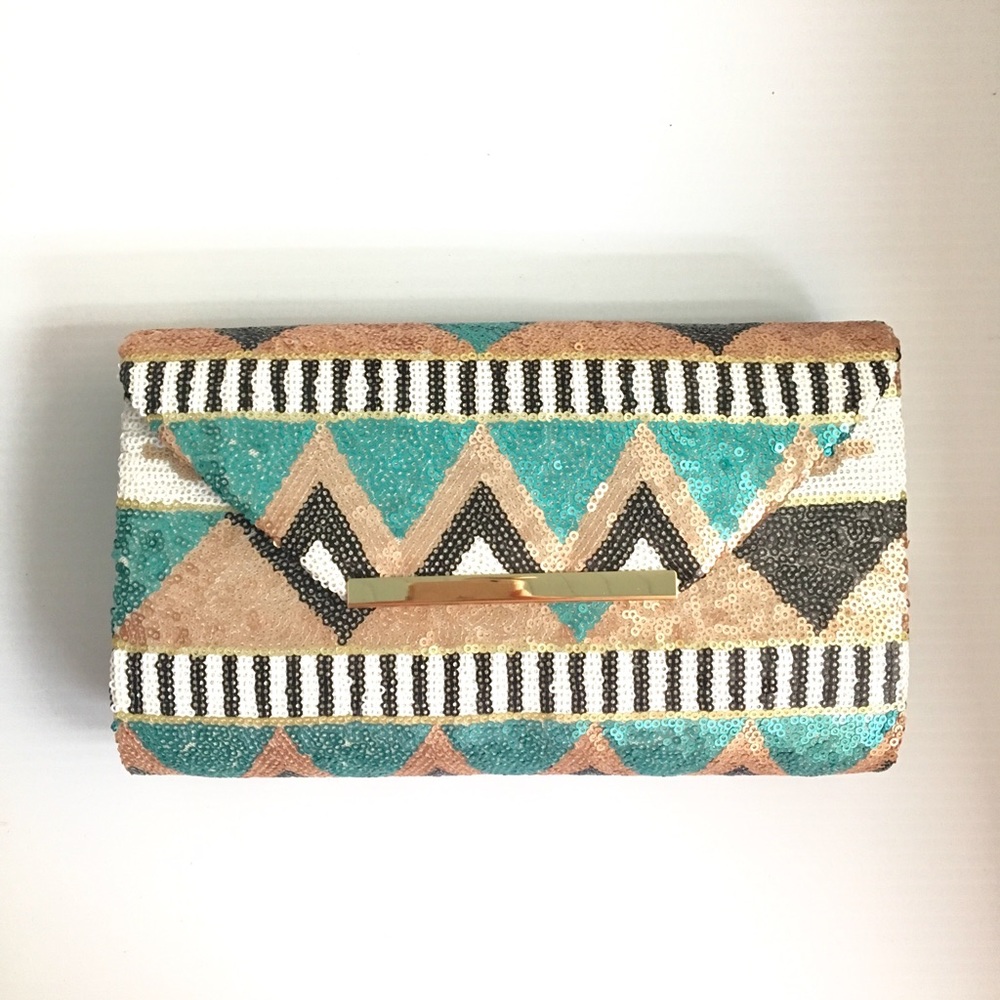 NWT Trival Sequin Clutch