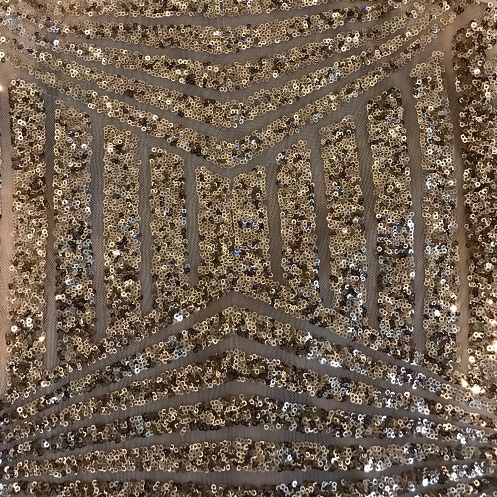 Gold Sequins Body con Dress