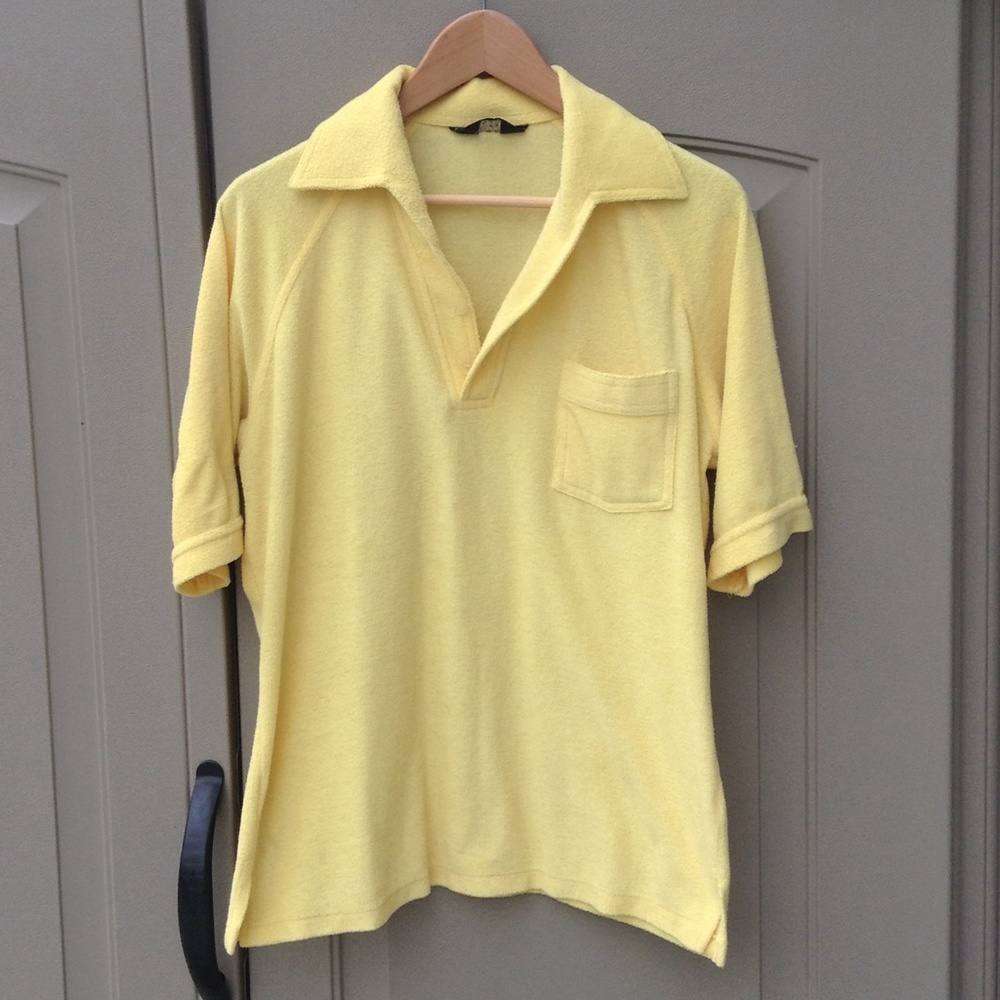 Yellow Terrycloth 70's Shirt
