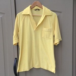Yellow Terrycloth 70's Shirt