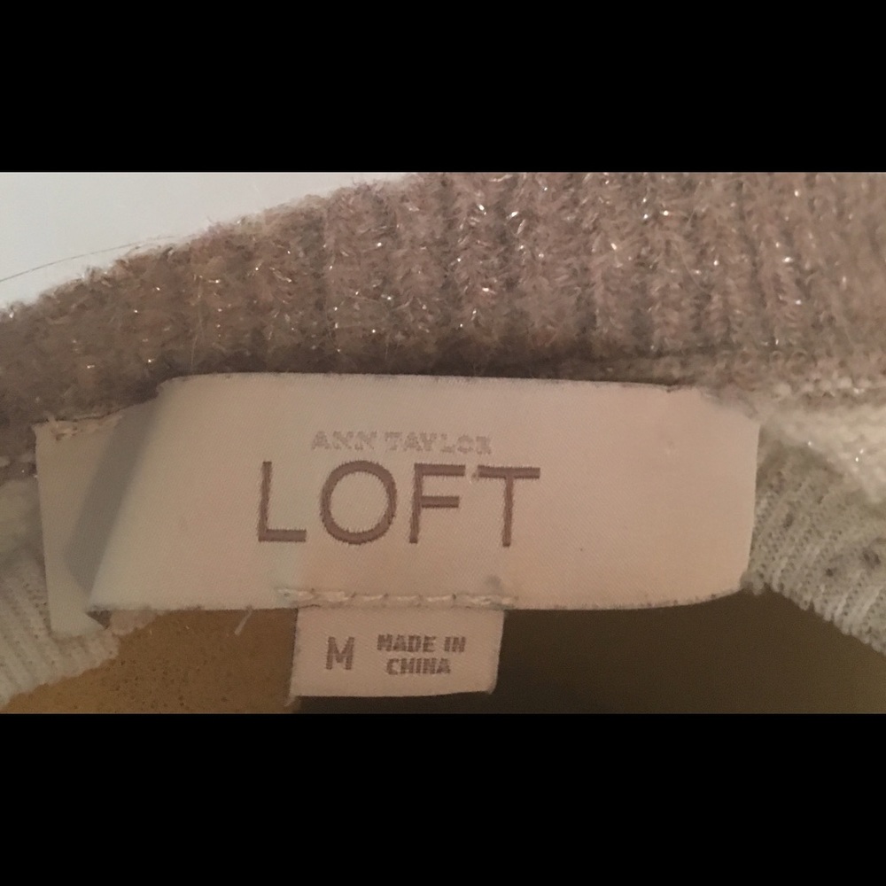 Loft Striped V-Neck Sweater - Picture 4 of 4
