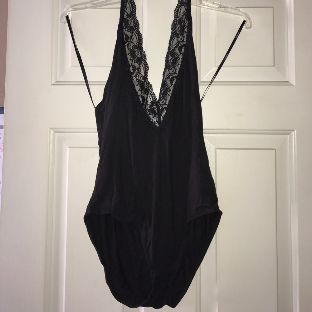 Strappy Mesh Trimmed Bodysuit