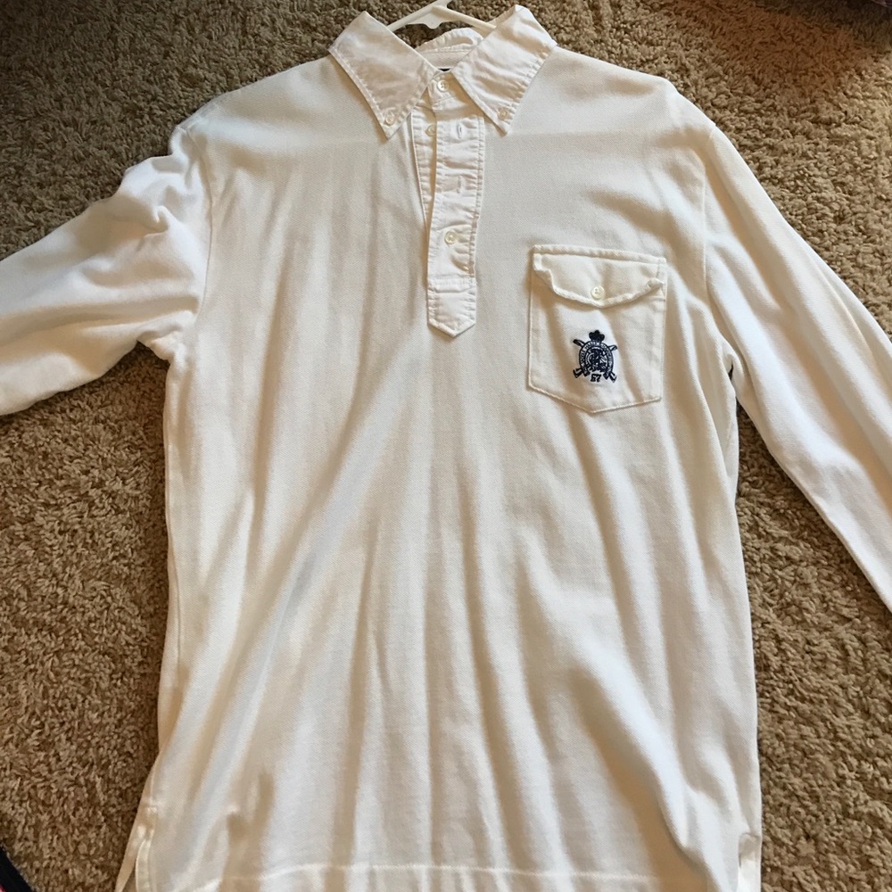 White Polo Long Sleeve Shirt