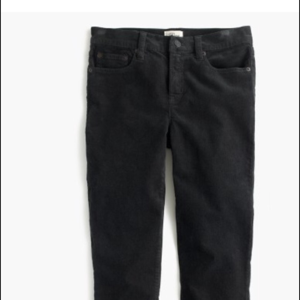 J Crew black straight cut cords, size 4R