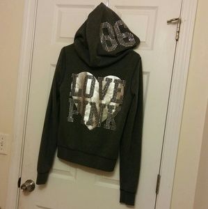 VS Pink full zip up hoodie