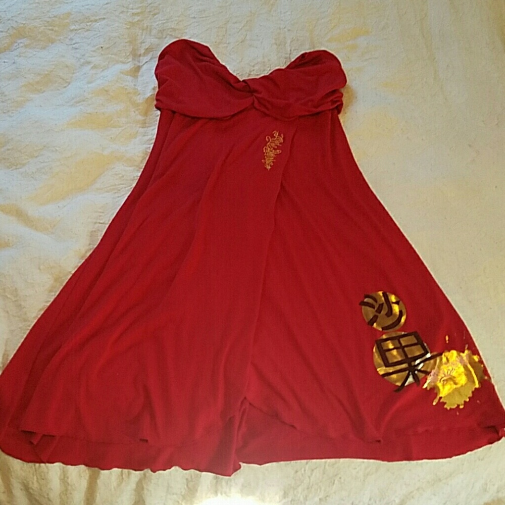 Apple Bottom strapless dress