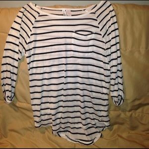 black and white stripped long sleeve