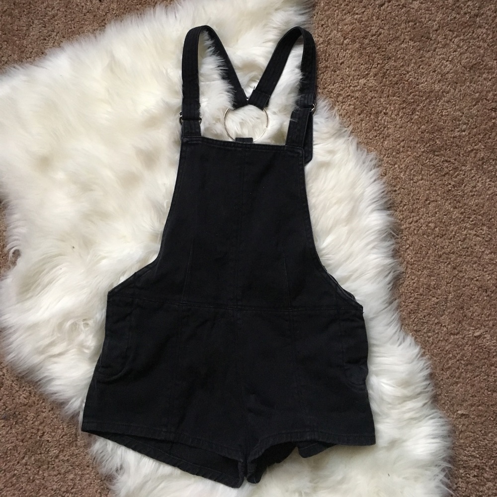 Black Denim Overalls