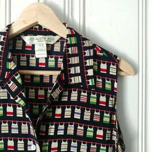 ∙HP∙ Vintage 100% Silk Laundry Day Top