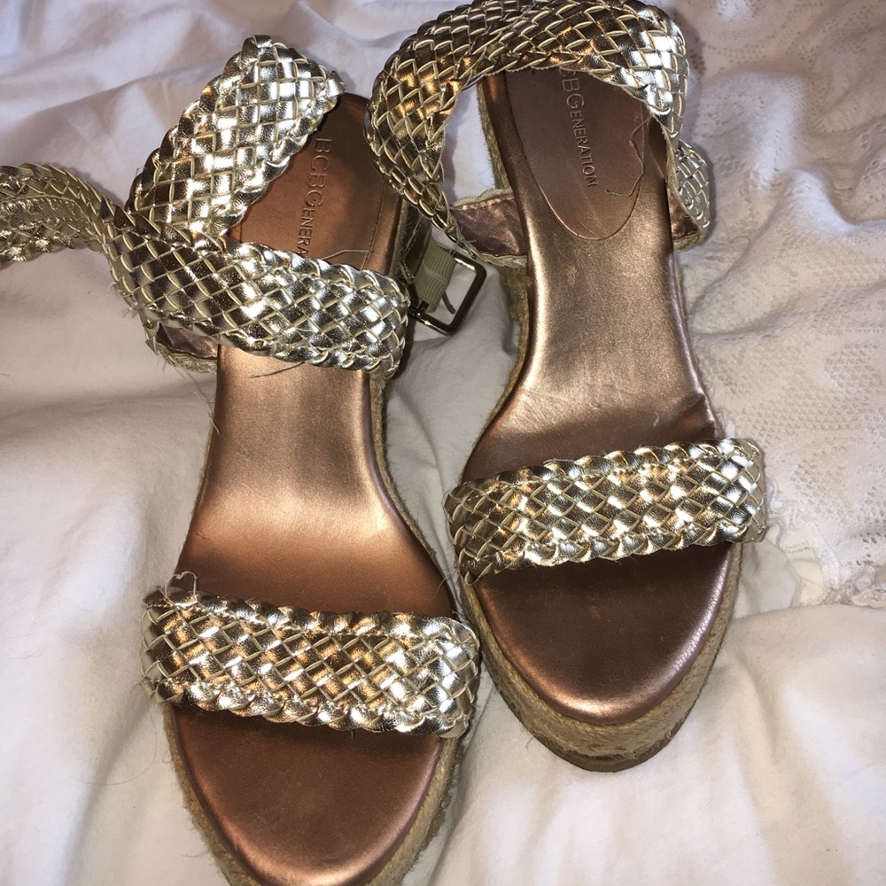 Gold BCBG wedge