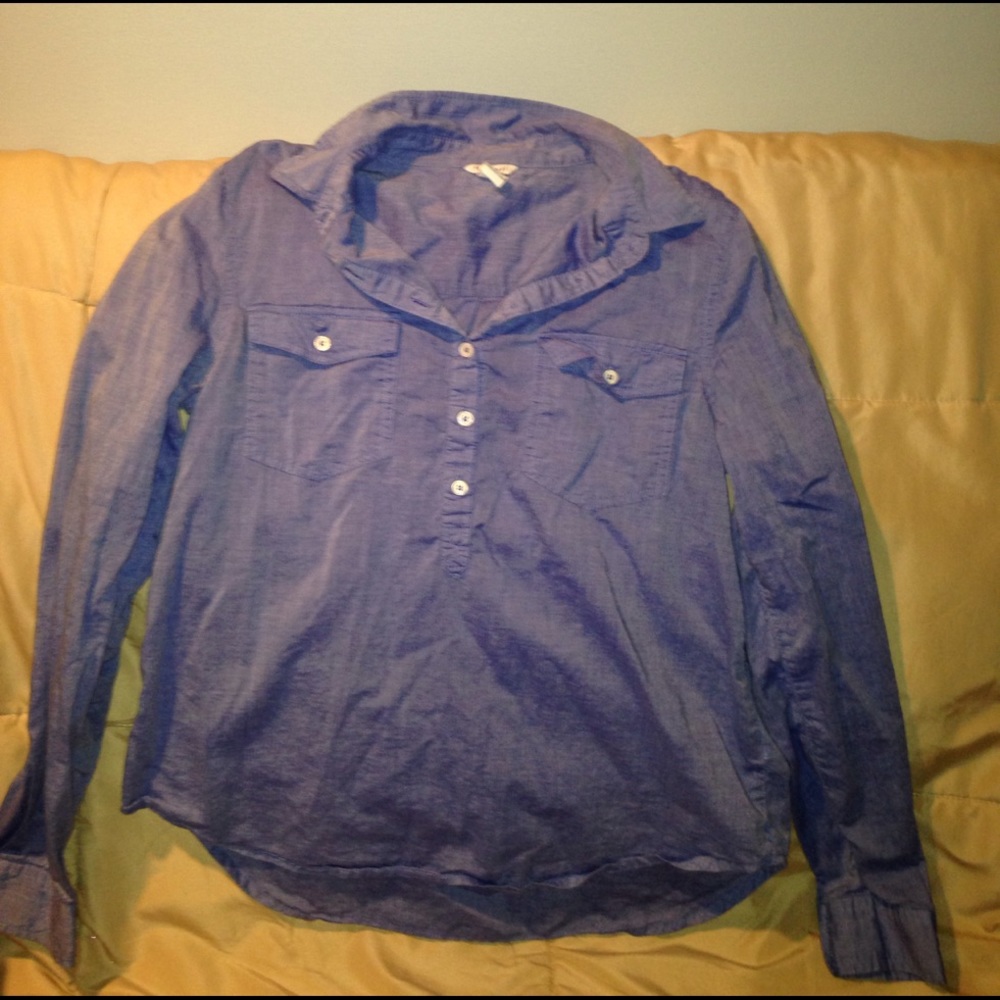 denim button up long sleeve