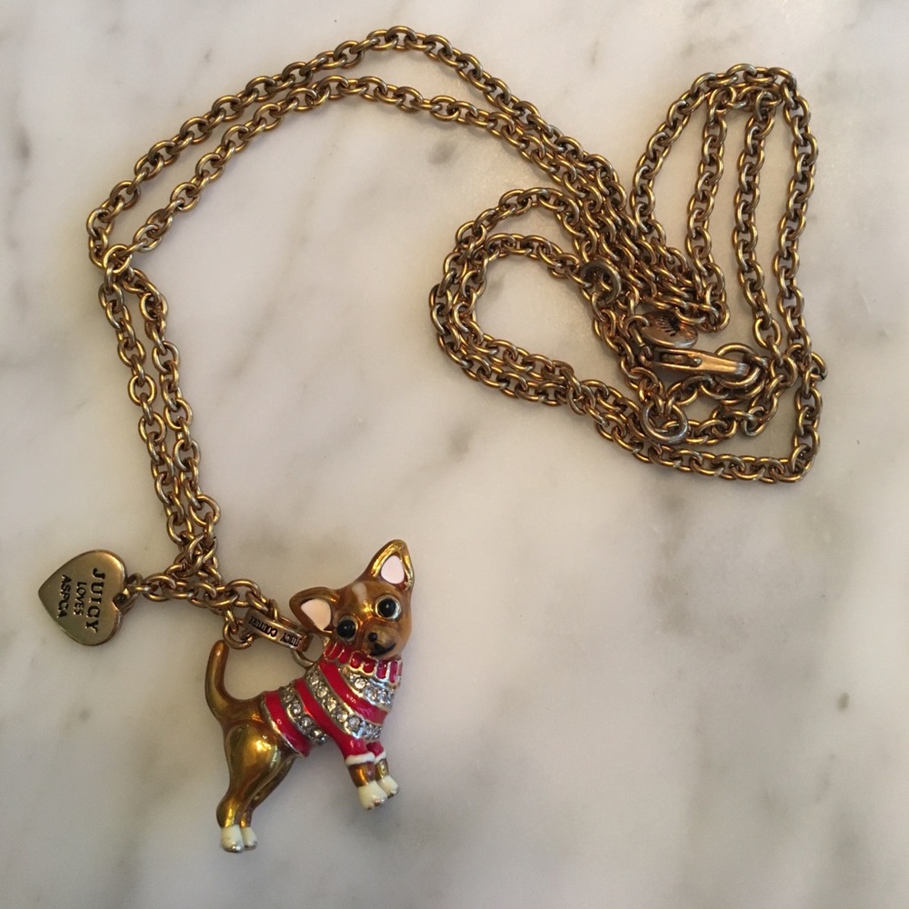 authentic juicy chihuahua necklace NWOB