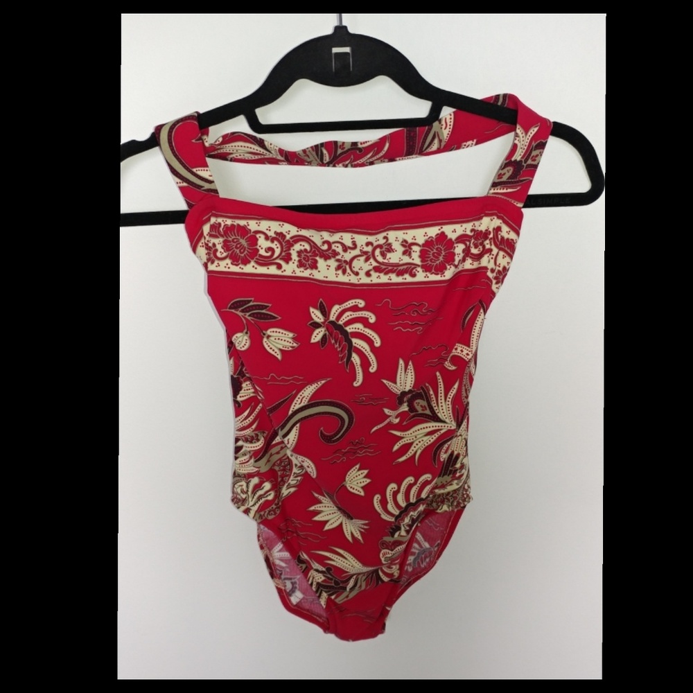 5 x $25 👙 Red Floral One Piece Swimsuit
