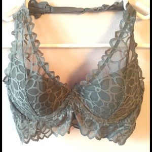 Super cute gray halter style bra