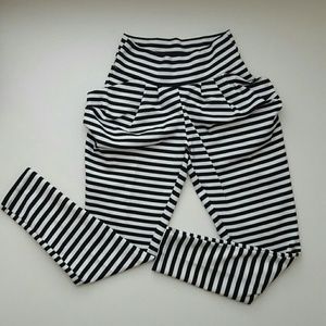 Stretchy Striped  Cropped Jegging