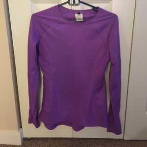 Purple long sleeve workout top