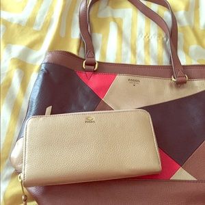 Fossil Handbag and Wallet
