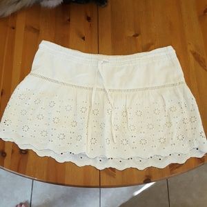 Adorable eyelet detail mini skirt