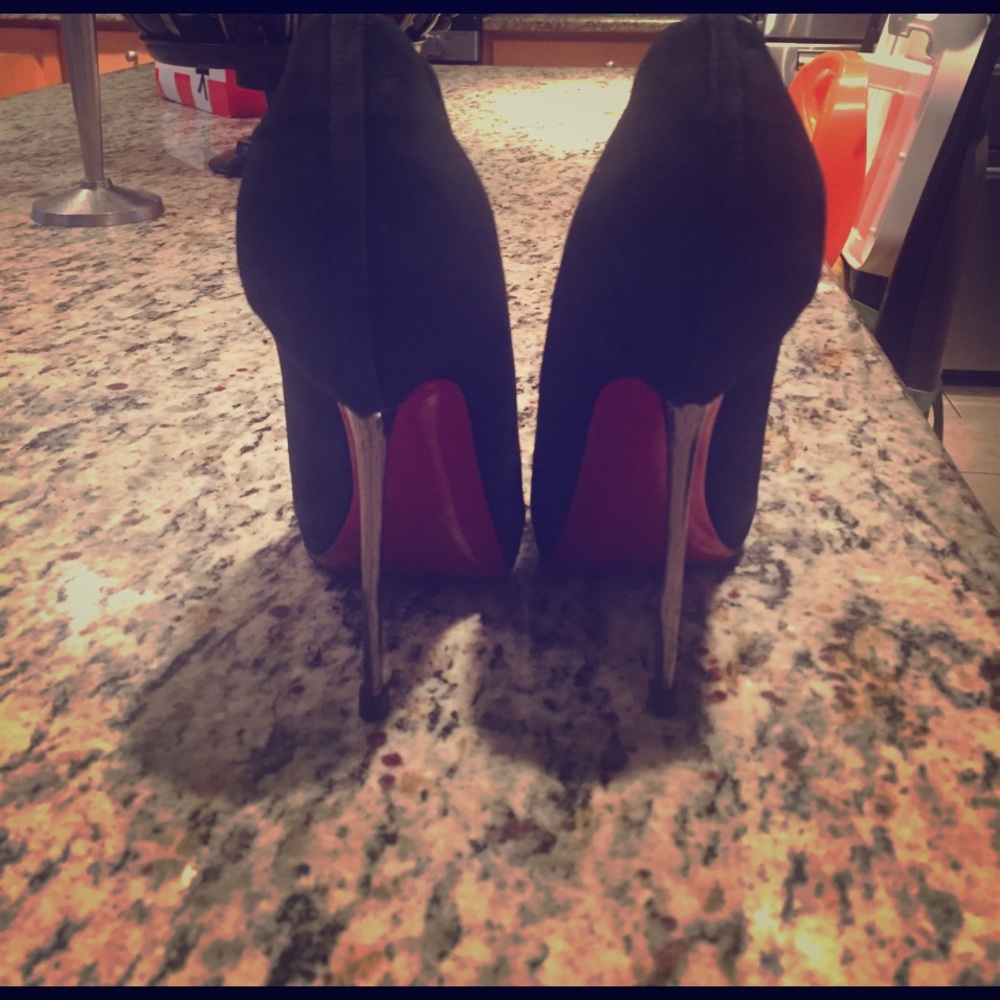 Authentic Christian Louboutin black booties