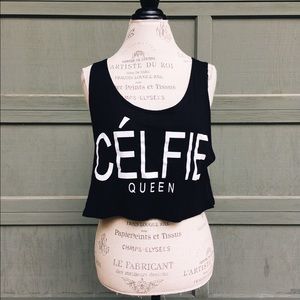 ‼️CLEARANCE - 3/$15‼️Celfie Queen Crop Tank
