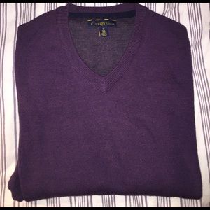 Club Room Plum Merino Wool Oversized Sweater