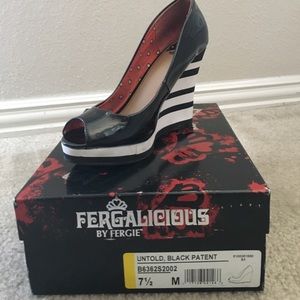 Fergalicious by Fergie wedge peep-toe shoes