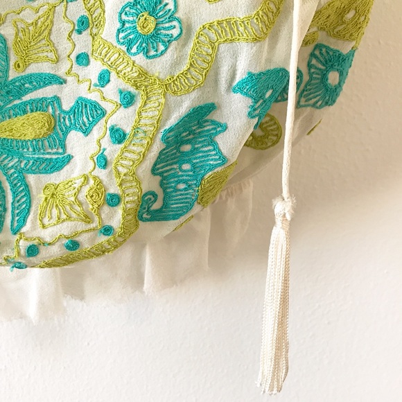 NWOT Anthropologie Glimmered Garden Silk Blouse - Picture 6 of 8