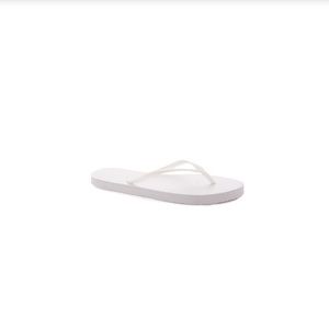 Plain white flip flops