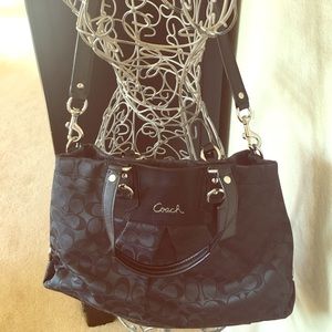 Like New Coach Black on Black Signature