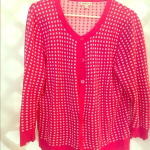 Bright Pink Polka Dot Cardigan