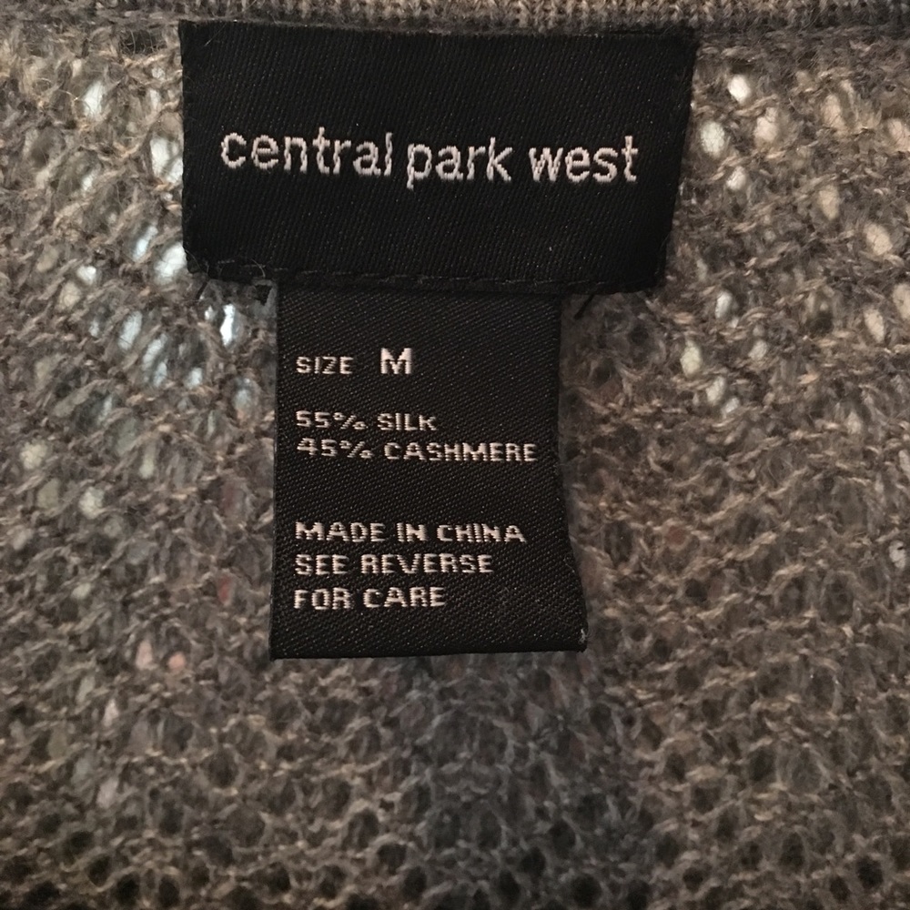 Central Park West Silk/Cashmere Blend Cardigan - Picture 2 of 3