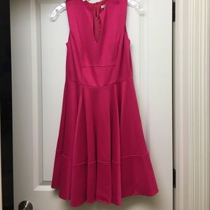 Bright pink stateless dress!