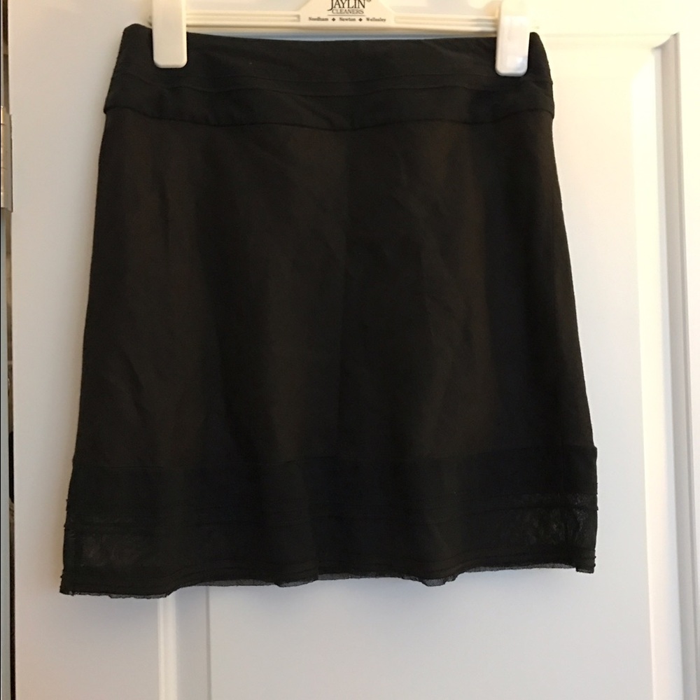 Black cotton lined skirt