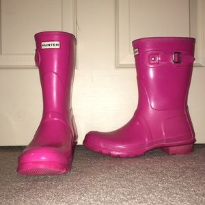 Short Pink Hunter Boots