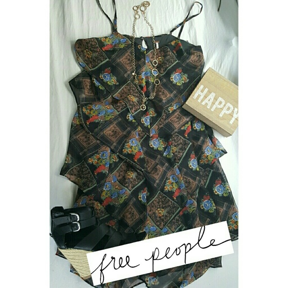 Free People Dresses & Skirts - FREE PEOPLE SHEER BOHO LAYERED DRESS