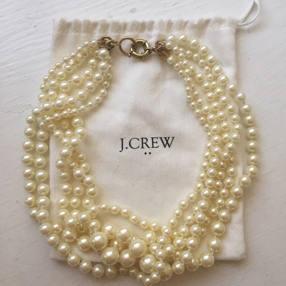 J. Crew Multistrand Pearl Necklace