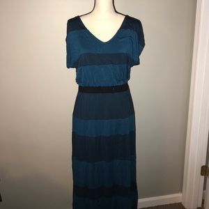 Dark teal maxi dress
