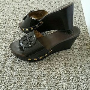 Tory Burch dark brown platforms