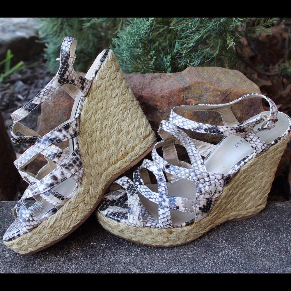 Snakeskin and Rope Wedges
