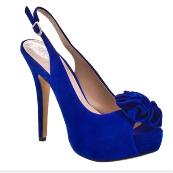Vince Camuto Shoes - Vince Camuto Cobalt Blue Peep Toe Shoes
