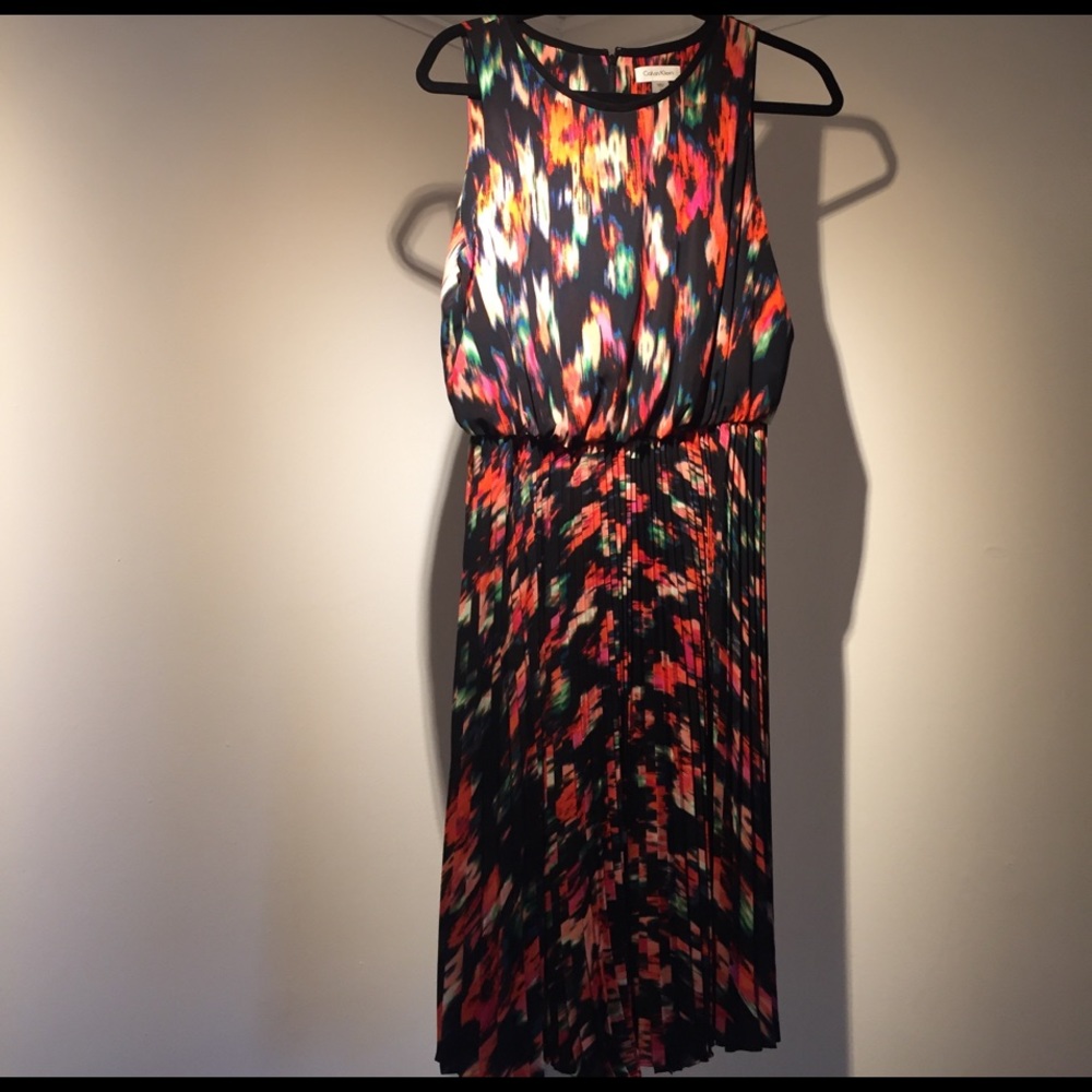 CK multicolored spring dress - twirl worthy!