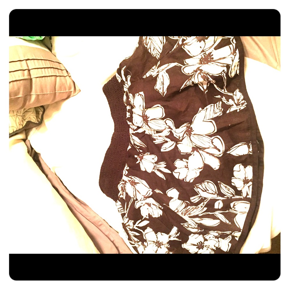 Floral brown/ white skirt