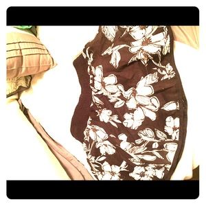 Floral brown/ white skirt