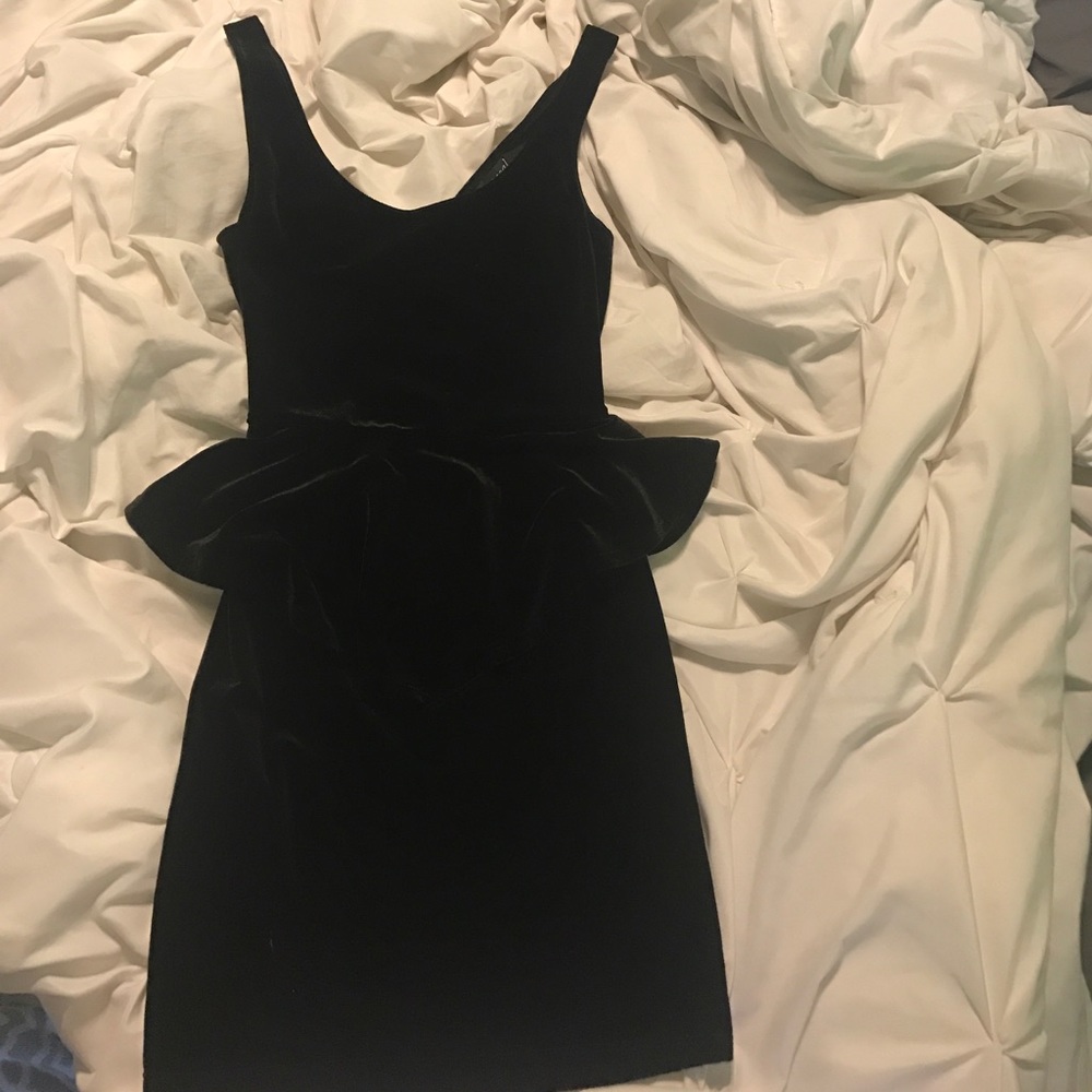 Velvet Peplum Dress