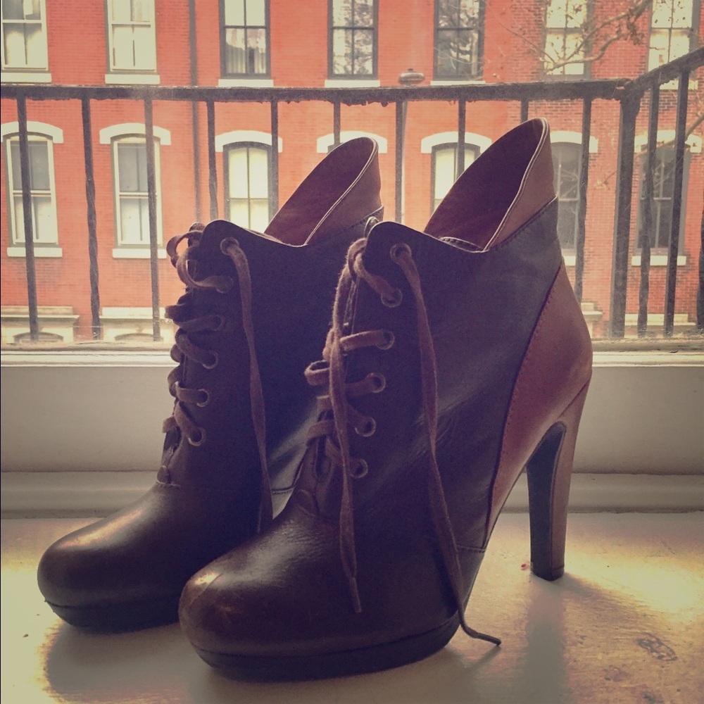 MRKT lace up heeled boots