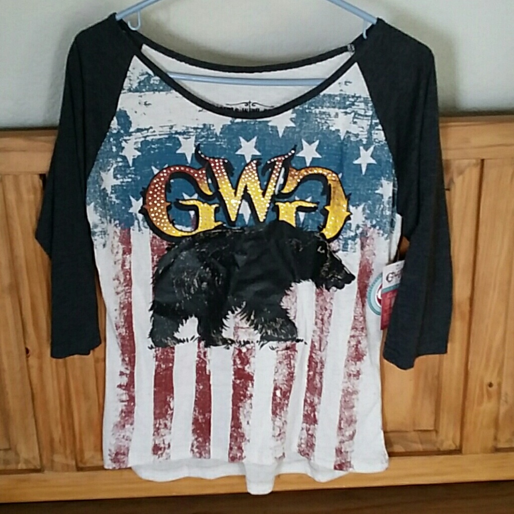 Girls with Guns 3/4 sleeve tee.  BNWT!