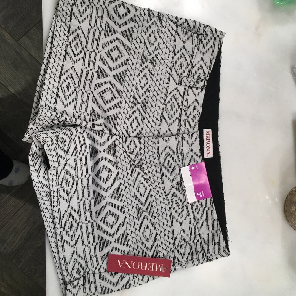 Brand new with tags! Black and white shorts